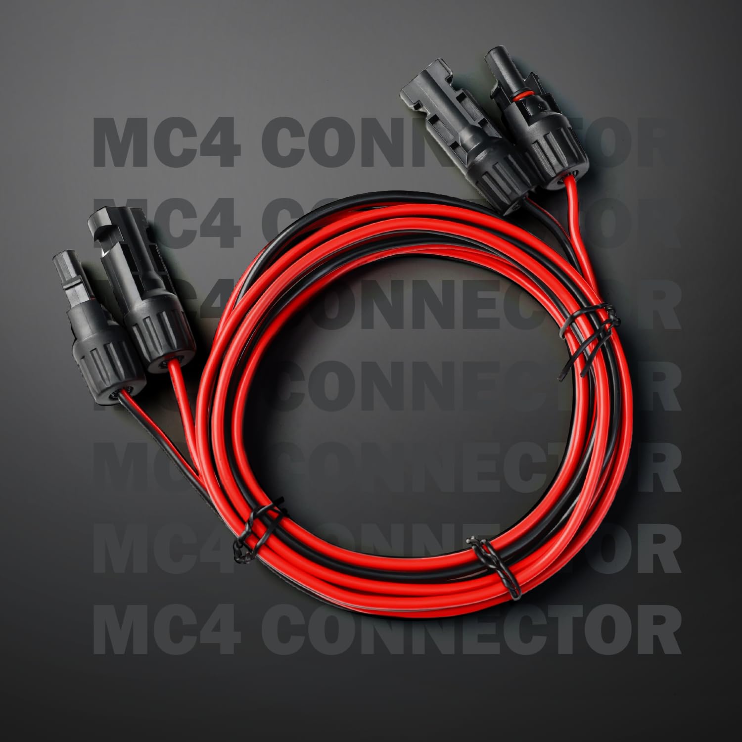 MADCATZ Cavo di prolunga solare da 10 AWG, una coppia di cavi paralleli per pannelli solari con connettori femmina e maschio impermeabili per camper, sistemi fotovoltaici (12,2 m rosso + 12,2 m nero)