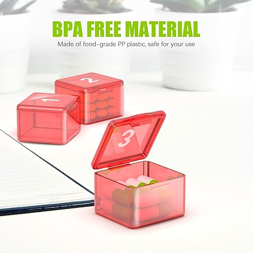 Miniatura 4 de Organizador mensual de píldoras una vez al día, caja organizadora de píldoras de 30 días, fácil de abrir, estuche portátil con compartimentos