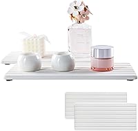 Vista 8 de 2 piezas de posavasos rectangulares absorbentes de diatomita, diseño ranurado, piedra absorbente de agua para jabones de manos y plantas y artículos