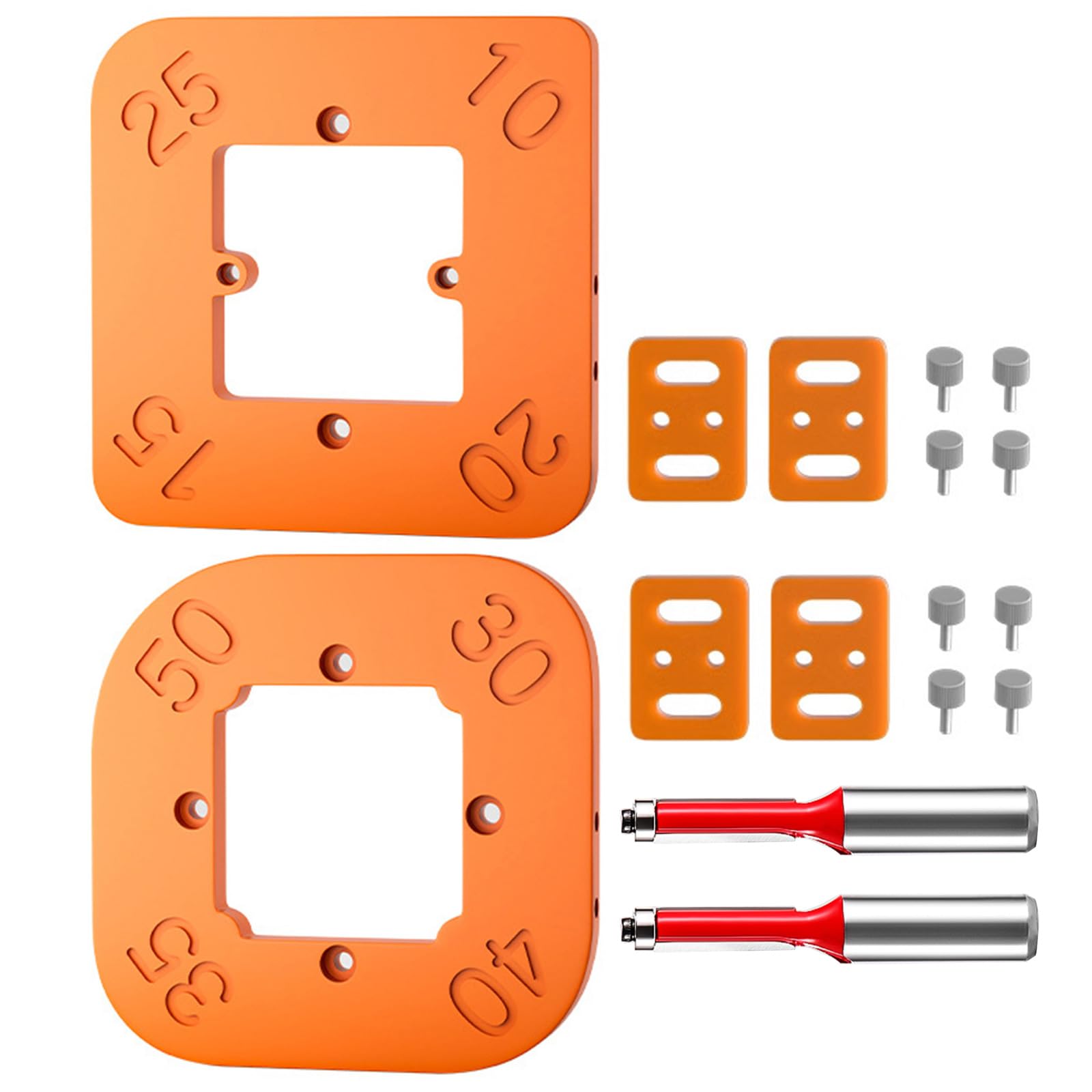 Loytv 2Pieces Multipurpose Round Corner Jigs Router Templates For Woodworking Projects With Multiple Rounded Angled Router Templates Set