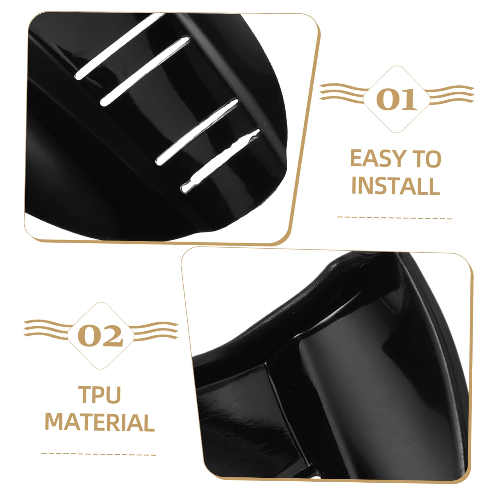 Ailes De Protection Pour Lunettes Écrans De Sécurité TPU Black 4 Pièces