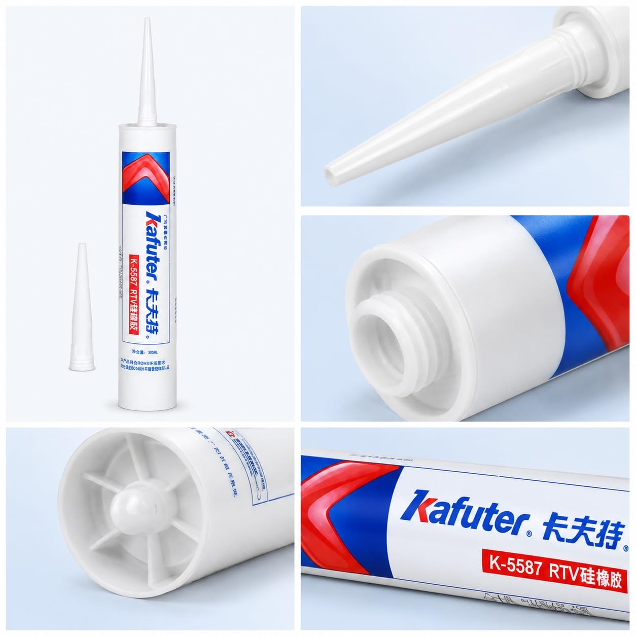 VIDOO Kafuter K-5587 300ml Uszczelniacz Mastyksowy Obudowy Mechanizmu Różnicowego, Wodoodporna Guma Silikonowa do Wysokociśnieniowych Pomp Wodnych