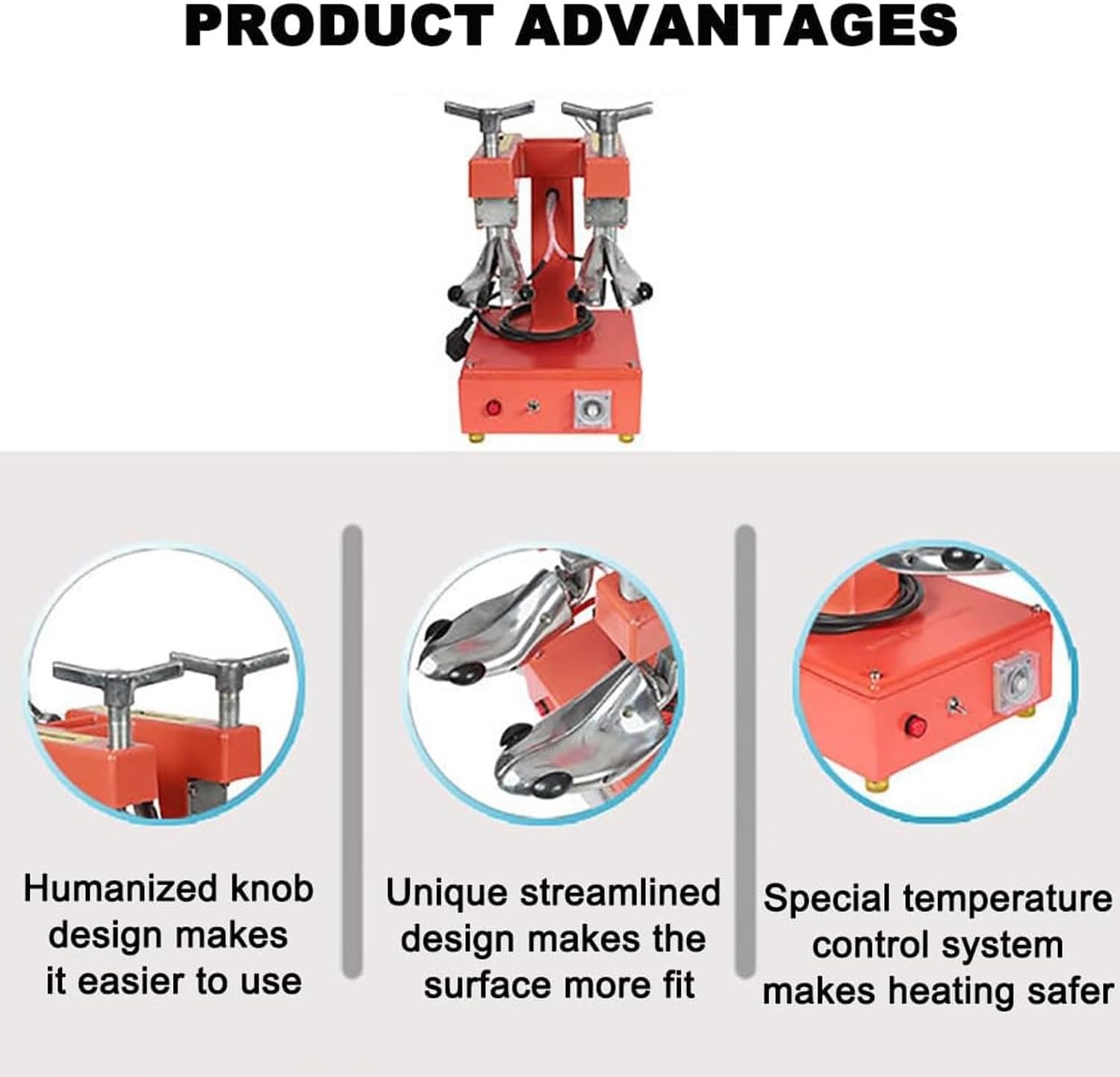 Electric Shoe Stretcher Machine with Temperature Control System, Aluminum Repair Shoe and Boot Tree, Double Head Adjustable Shoe Expander