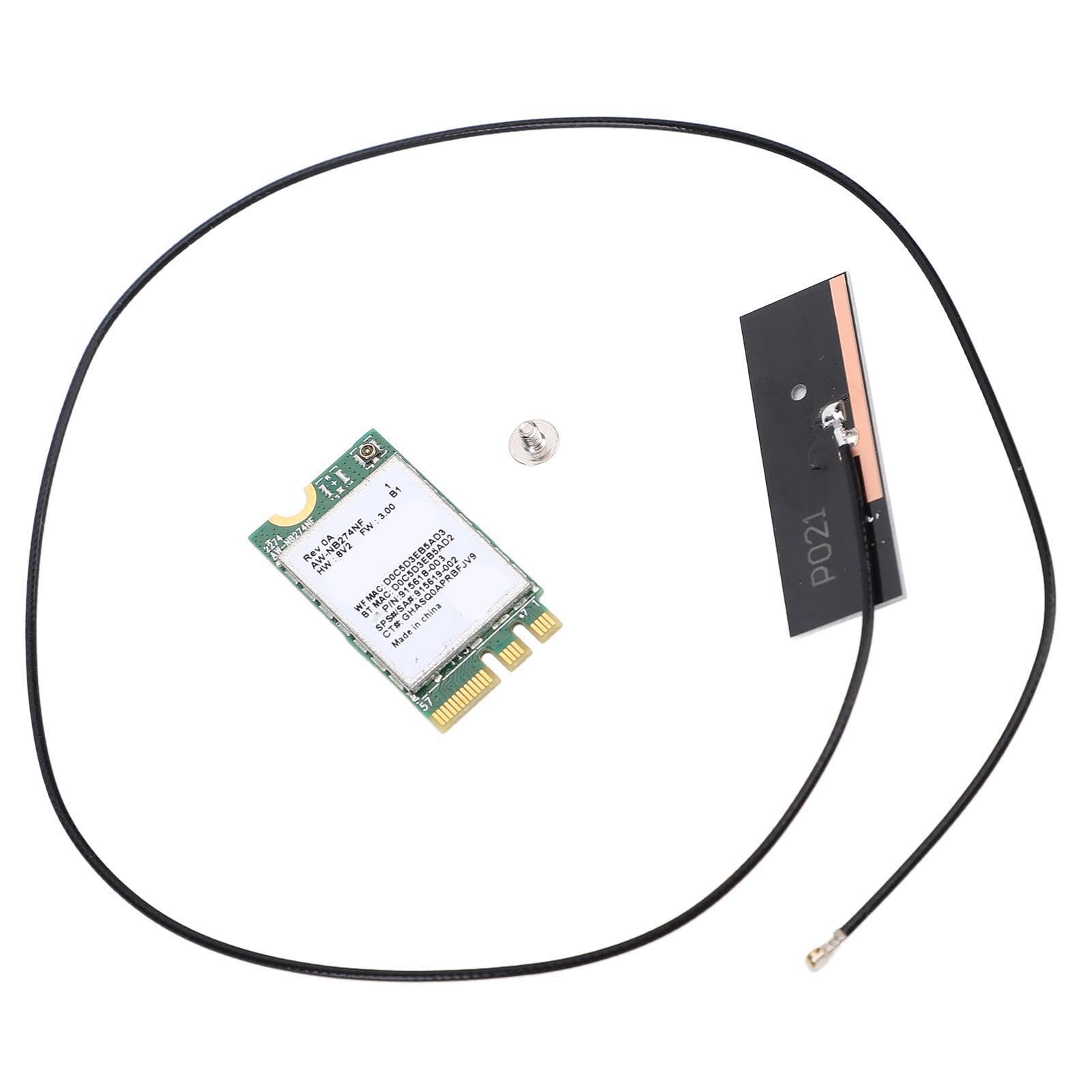 300Mbps Wireless Card with Bluetooth 4.0, NGFF M.2 WiFi Card Module, 7 8 10 Compatibility (with Antenna)
