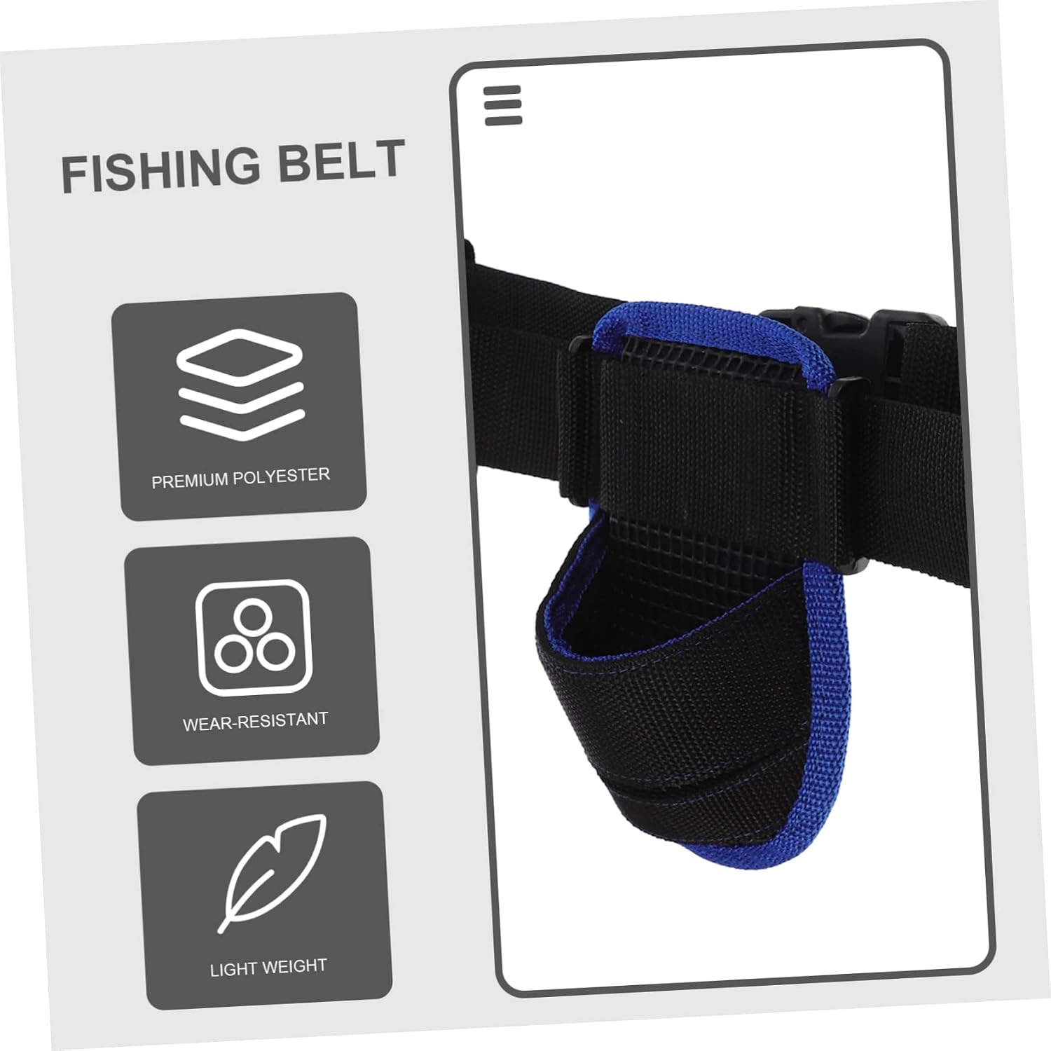 Fishing Waist Belt Adjustable Hooks Lightweight Fishing Gear Strap for Surfing and Outdoor Activities and Design for Men Women and Boys and Girls