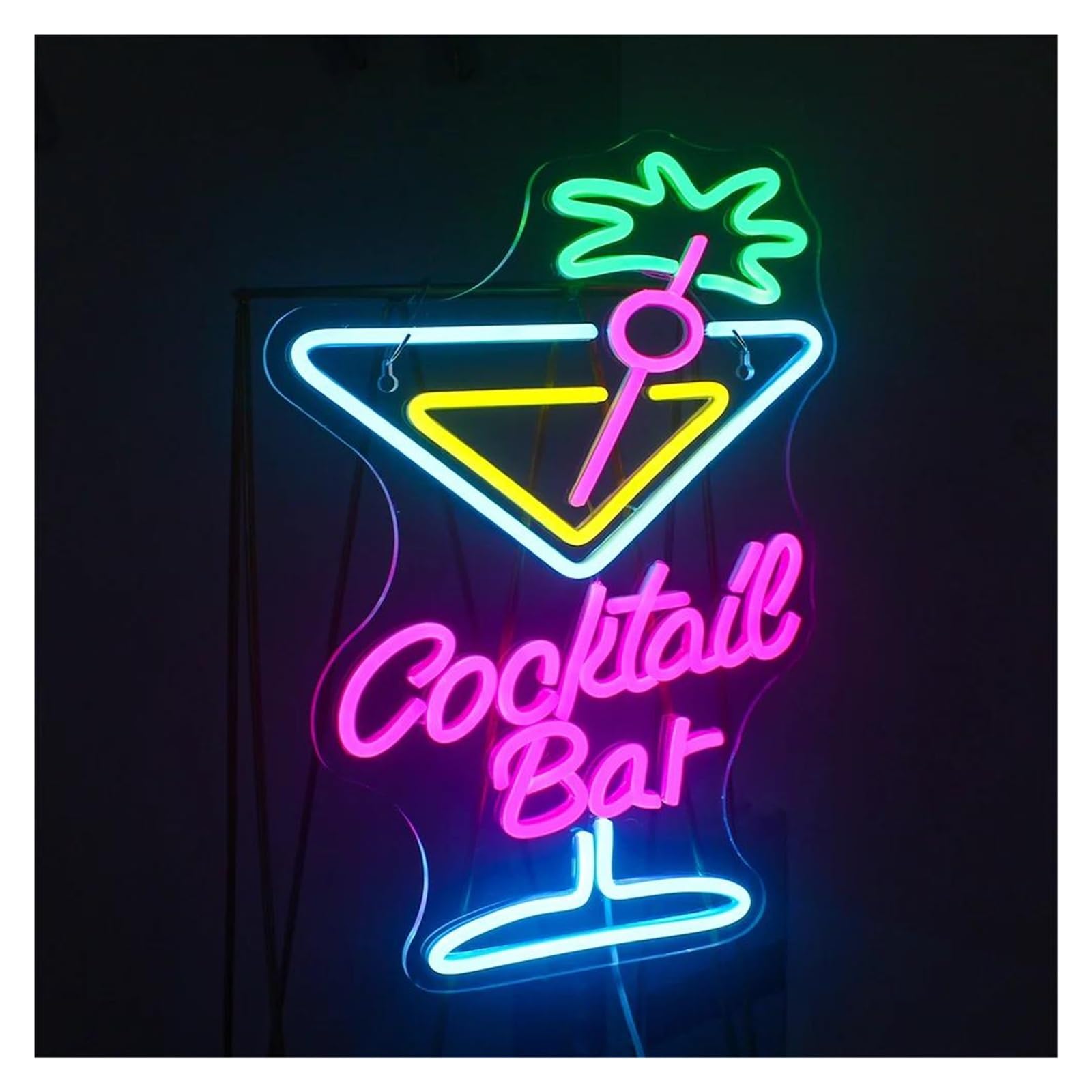 LEMST Signs Lamp Cocktail Bar Neon Sign Bar Signs for Wall Decor Hotel Pub Cafer Restaurant Neon Bar 30x42cm