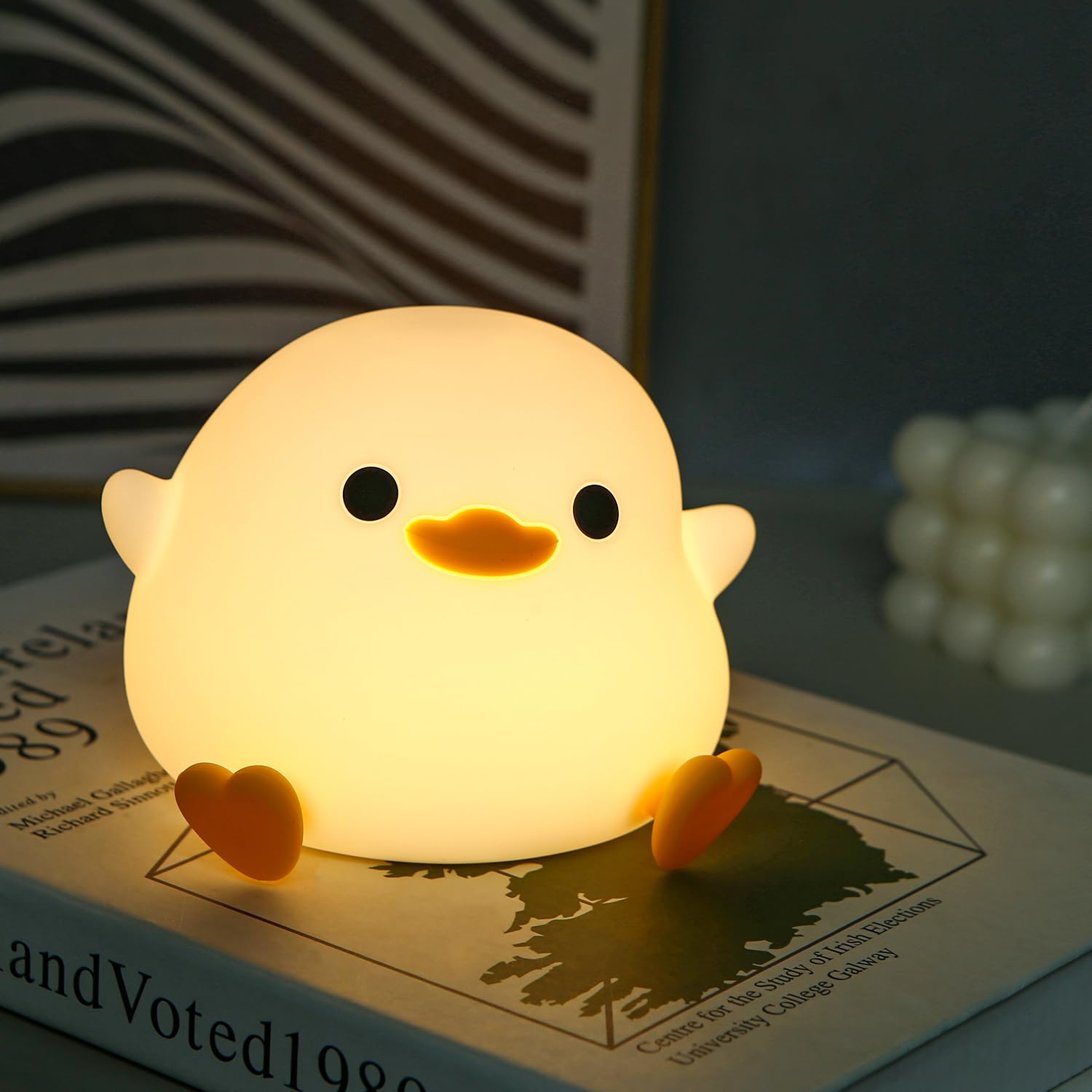 Luce Notturna Bambini, Lampada Anatra Bambini Carina LED,Luce notturna per animali dimmerabile, Luce notturna per allattamento con timer Luce notturna adatta per la decorazione della stanza Regali