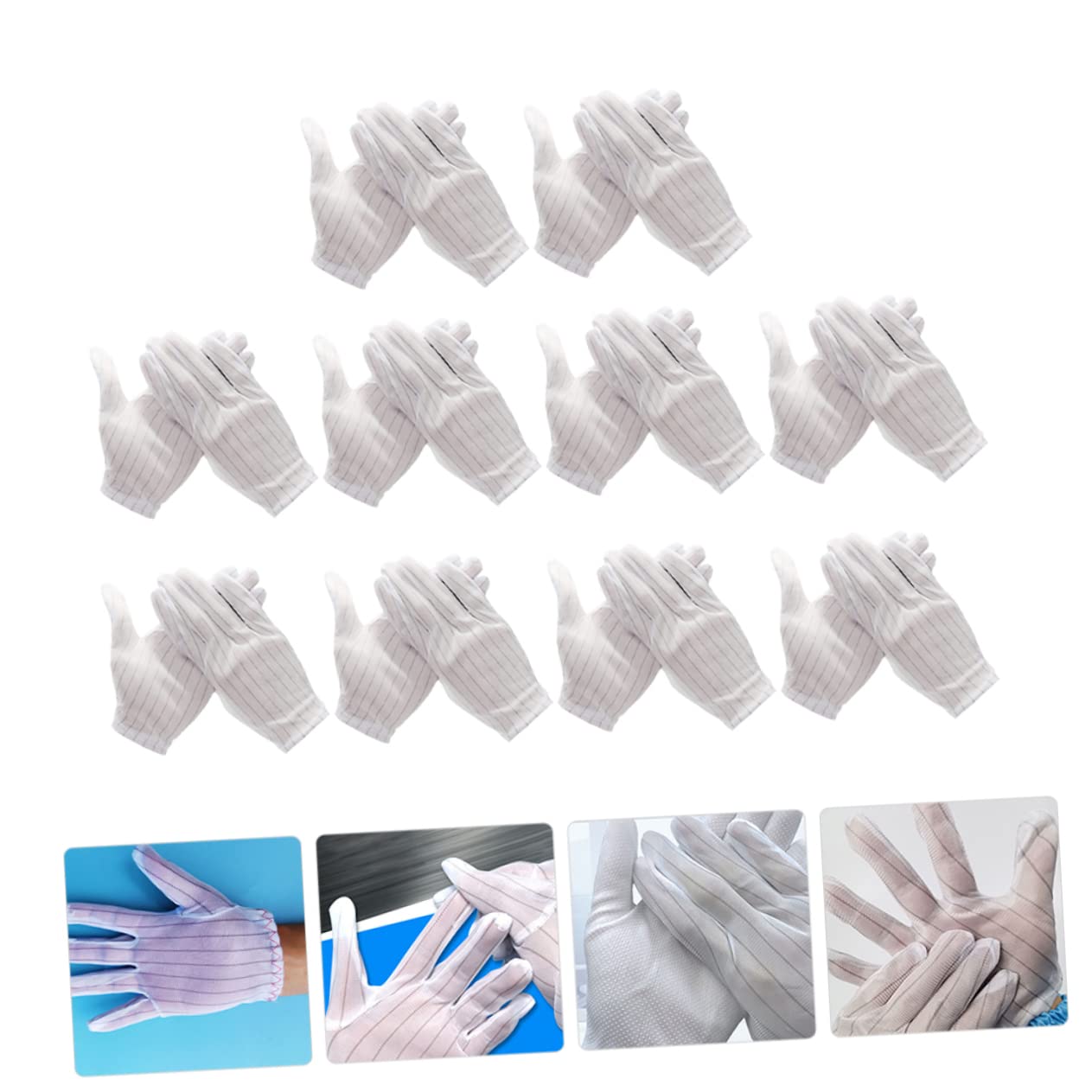 Uonlytech 4 Sätze Statische Arbeitsschutzhandschuhe Für Elektronikreparaturmechanikerhandschuhe Bequeme Passform Für Den Bau 10 Paar * 4