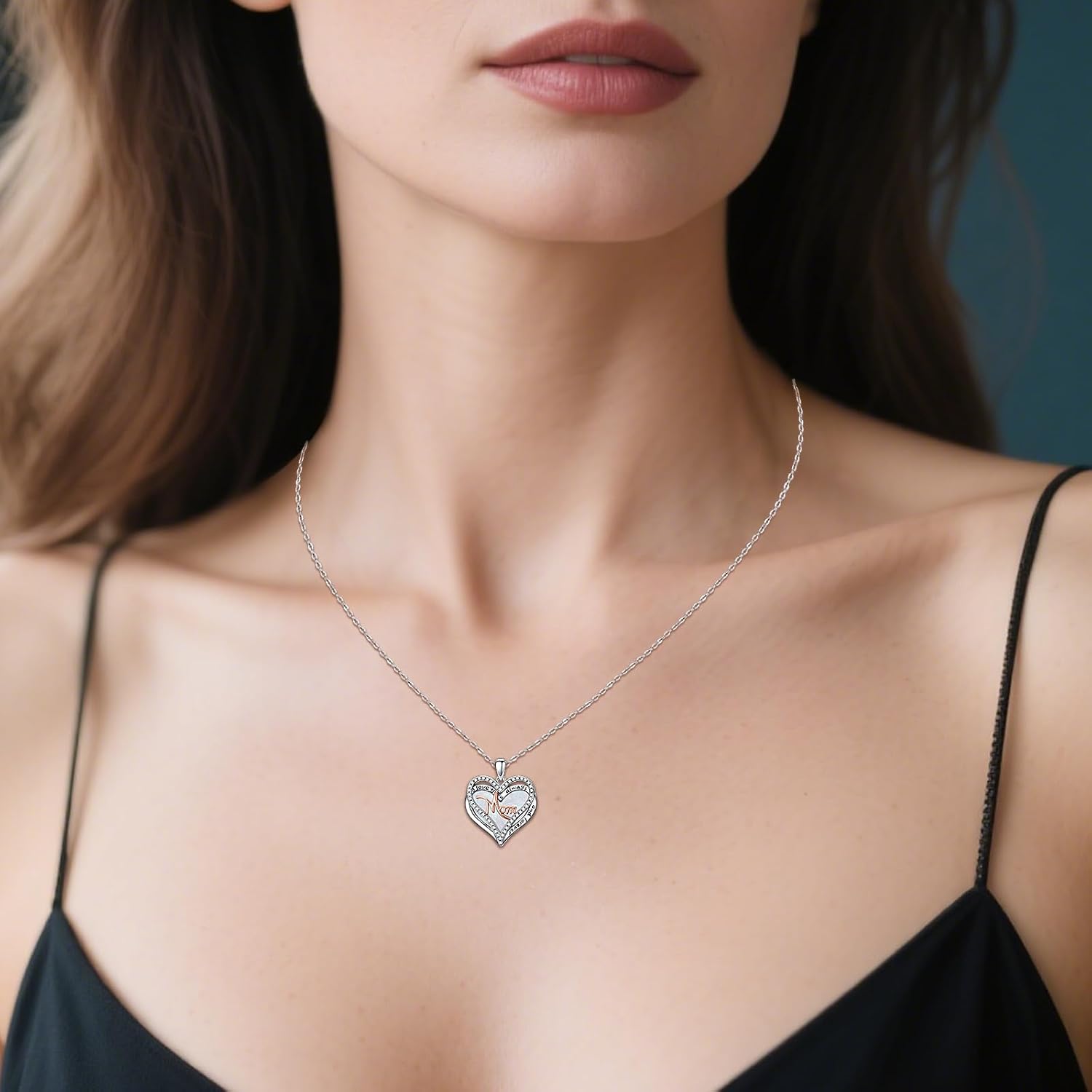 925 Sterling Silver Necklace Gifts for Women Crystal/Opal Jewelry Pendant Christmas Birthday Gift