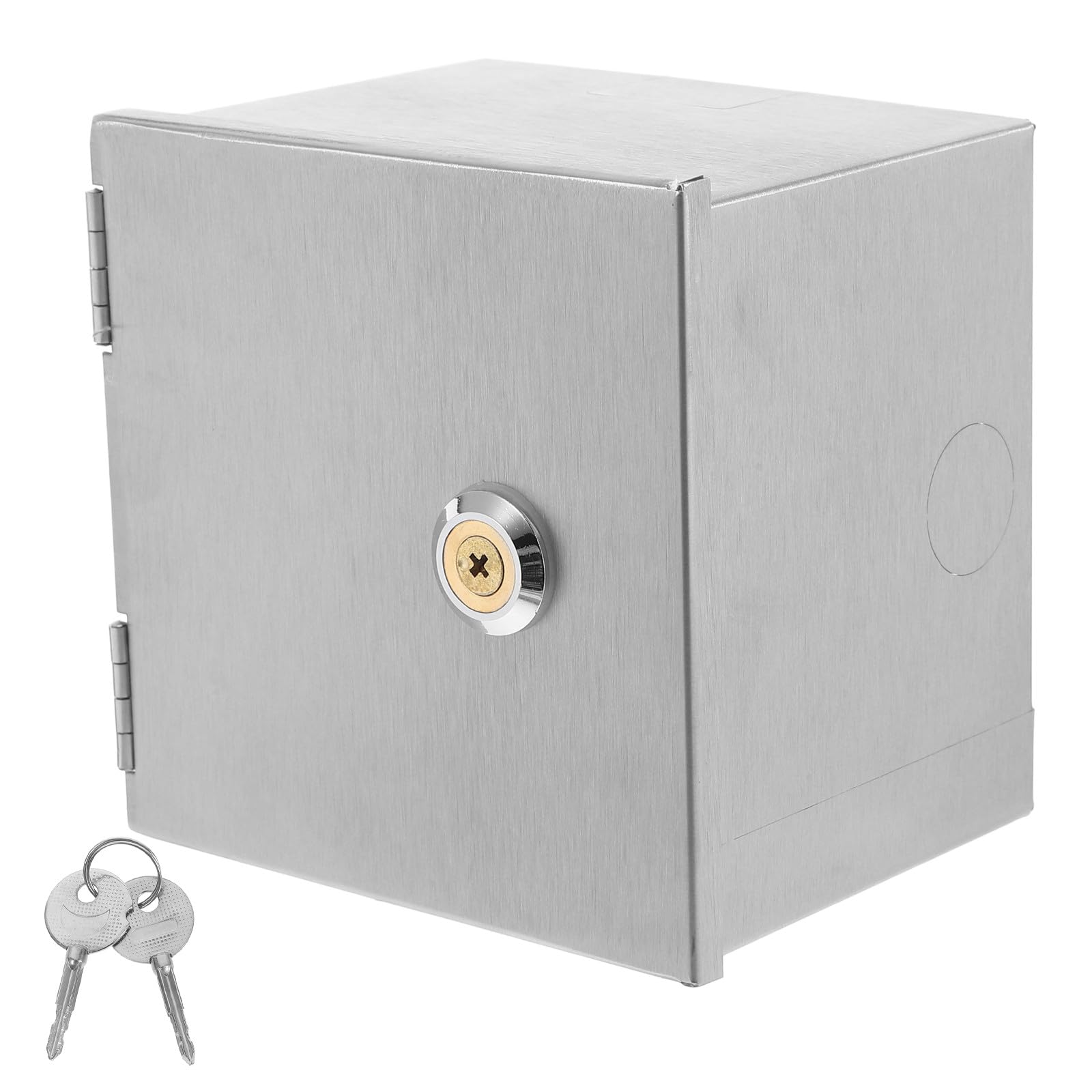 Mikikit Scatola Elettrica Esterna in Acciaio Inox 304 con Serratura, Cassetta di Sicurezza da Parete Resistente alle Intemperie per Veicoli Elettrici, Scatola di Giunzione in Metallo