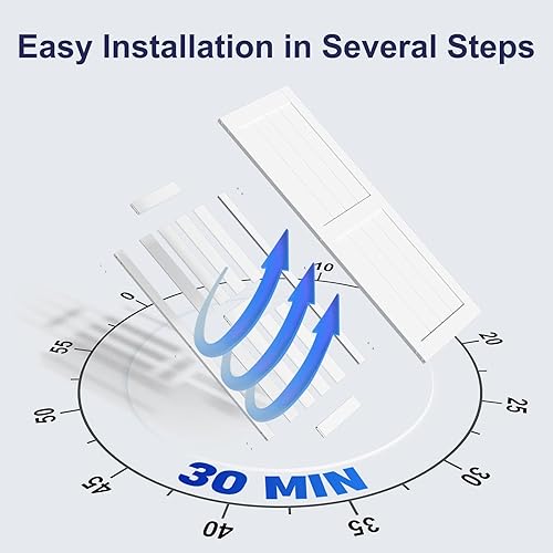 Miniatura 5 de SmartStandard Puerta corrediza de MDF de 26 x 84 pulgadas, revestimiento de PVC impermeable, solo puerta interior, marco en H
