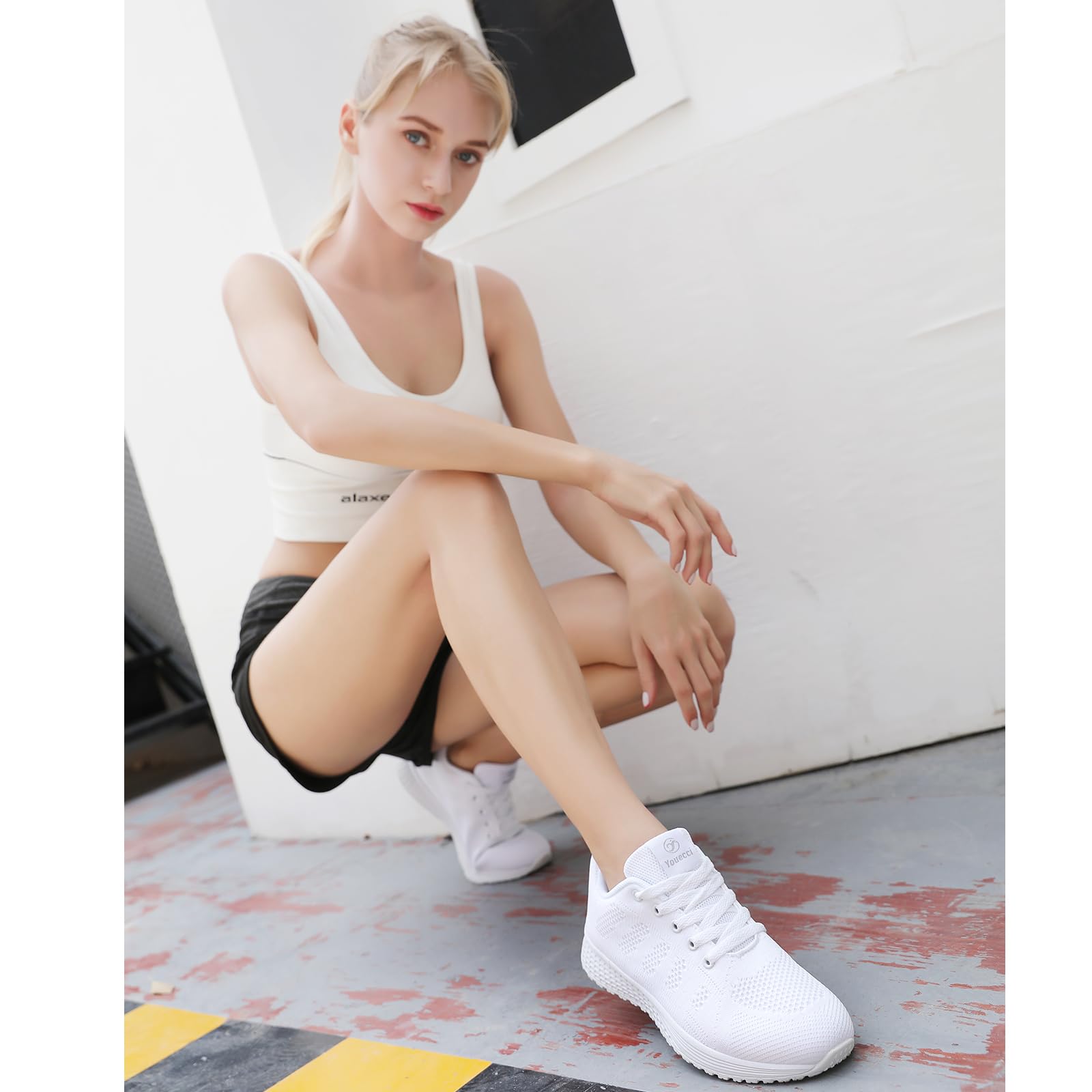 Zapatillas de Deporte para Mujer Zapatillas Deportivas para Correr Zapatos con Cordones para Caminar Zapatillas Transpirables para Correr al Aire Libre para Correr