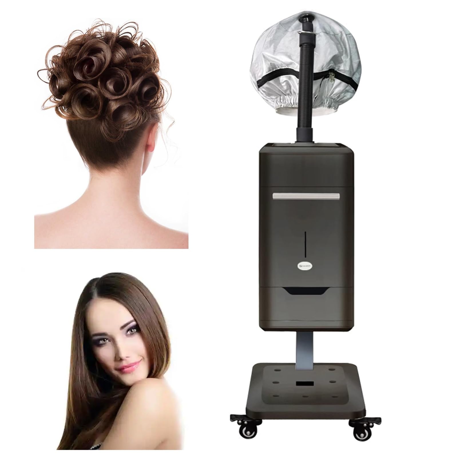 Macchina tintura capelli anionica multifunzionale 500 W, salone Micro Mist | Attrezzatura for spa da salone di base for vaporizzatore for capelli Nano, for la cura profonda dei capelli(Black)