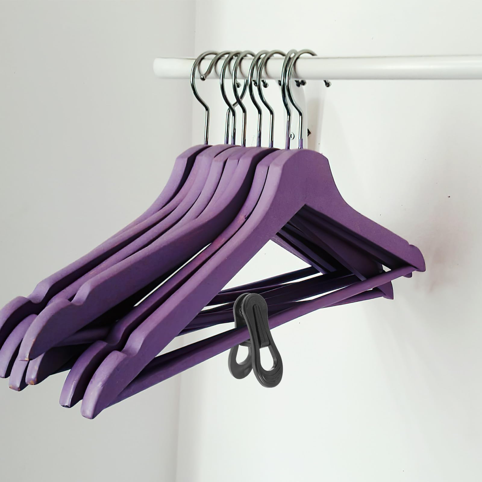 Levemolo mit Starker Klemmkraft Kunststoff Wäscheklammern Schwarze 50 Stück für Kinderkleidung und Hosen für Kleiderschrank und Trocknen im Freien