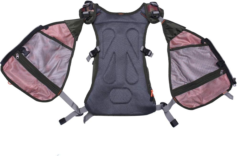 Waxaya Lightweight Fly Fishing Vest with Multi Pockets Adjustable Size Mesh Fishing Backpack for Men and Women