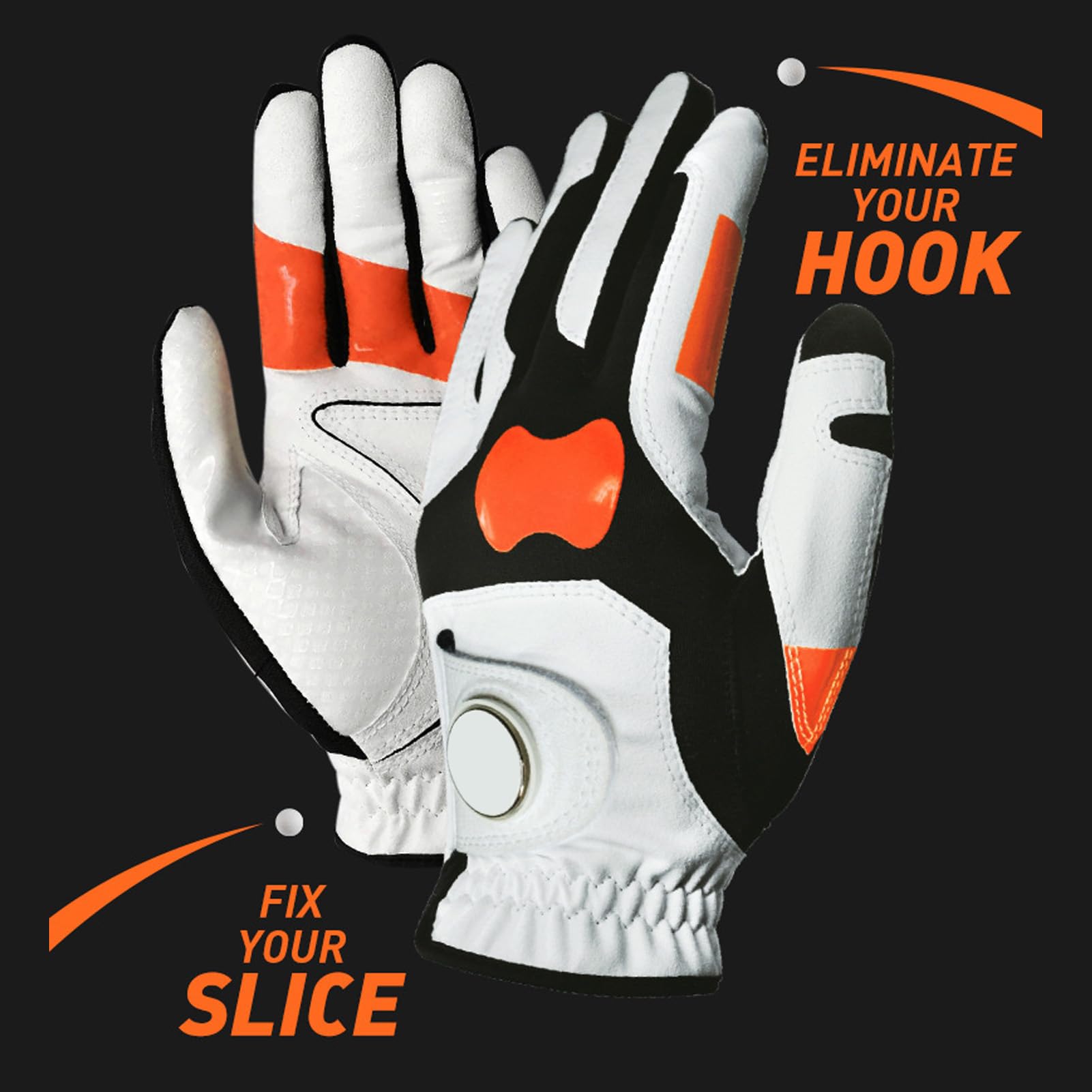 Guanto da Golf per Mano Sinistra, Design in Silicone Antiscivolo per un Migliore Controllo dello Swing, Ideale per L'allenamento Quotidiano, Realizzato in Resistente Fibra di Poliuretano e