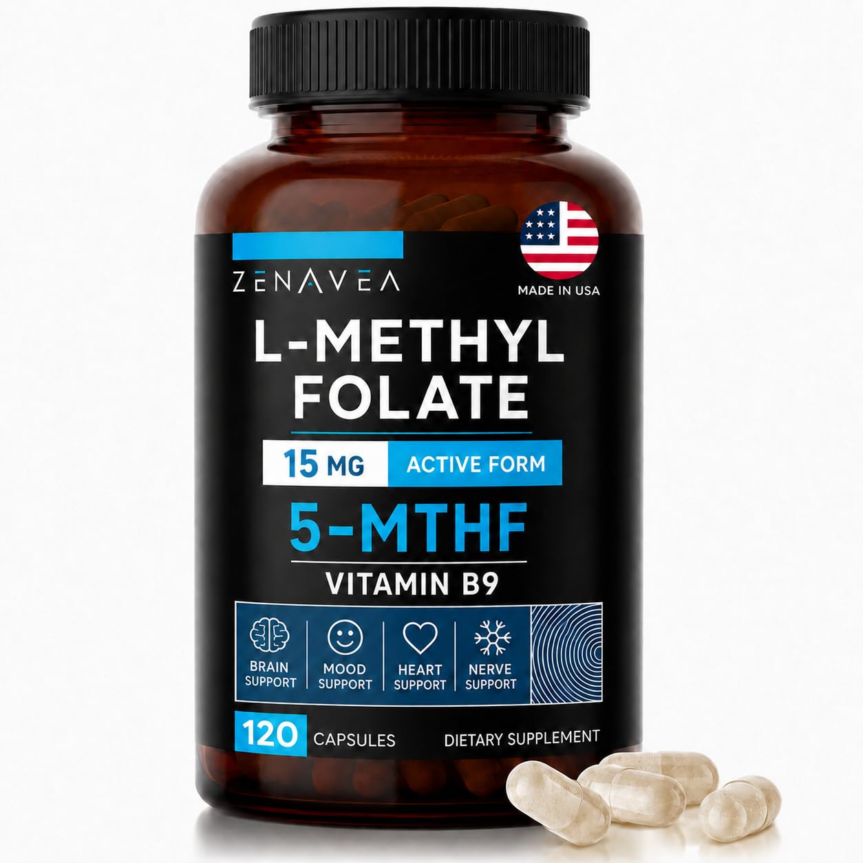Amazon.com: L-Methylfolate 15mg - L Methyl Folate Supplement, 5