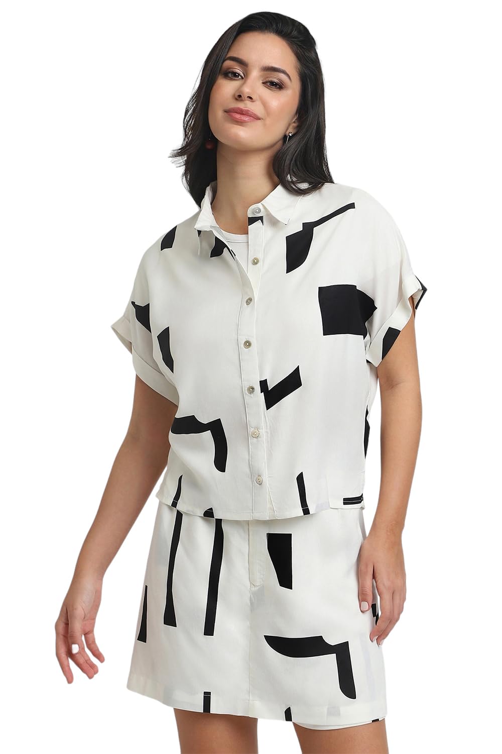 forever 21 Women Abstract Regular Fit Shirt-picture-27