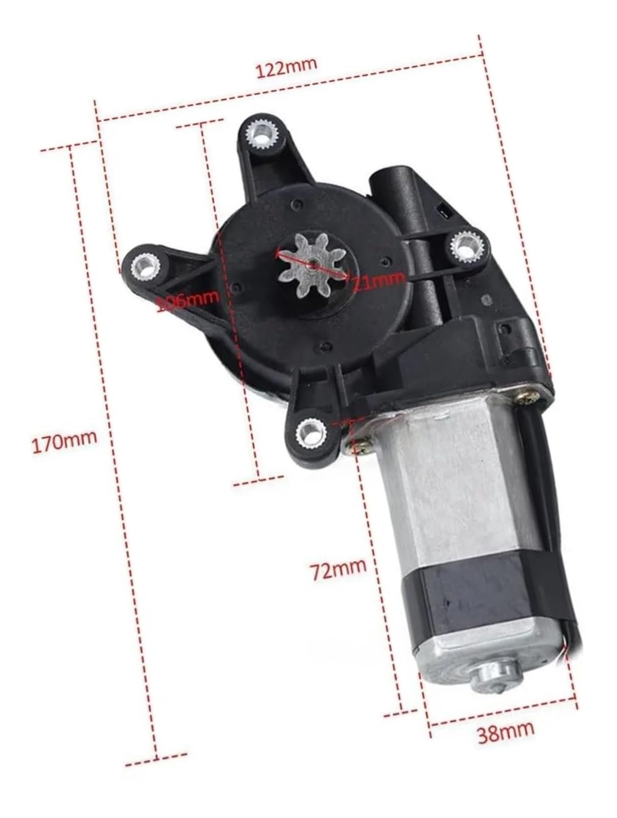 Window Lift Regulator Dc 12v Electric Motor 90 Rev/min for Car Window Glass Lift Accessories(8 gear left)