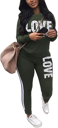 Track Suits for Women Set 2 Piece Sweatsuits Outfits Long Sleeve Sweatshirt and Jogging Pants Sets