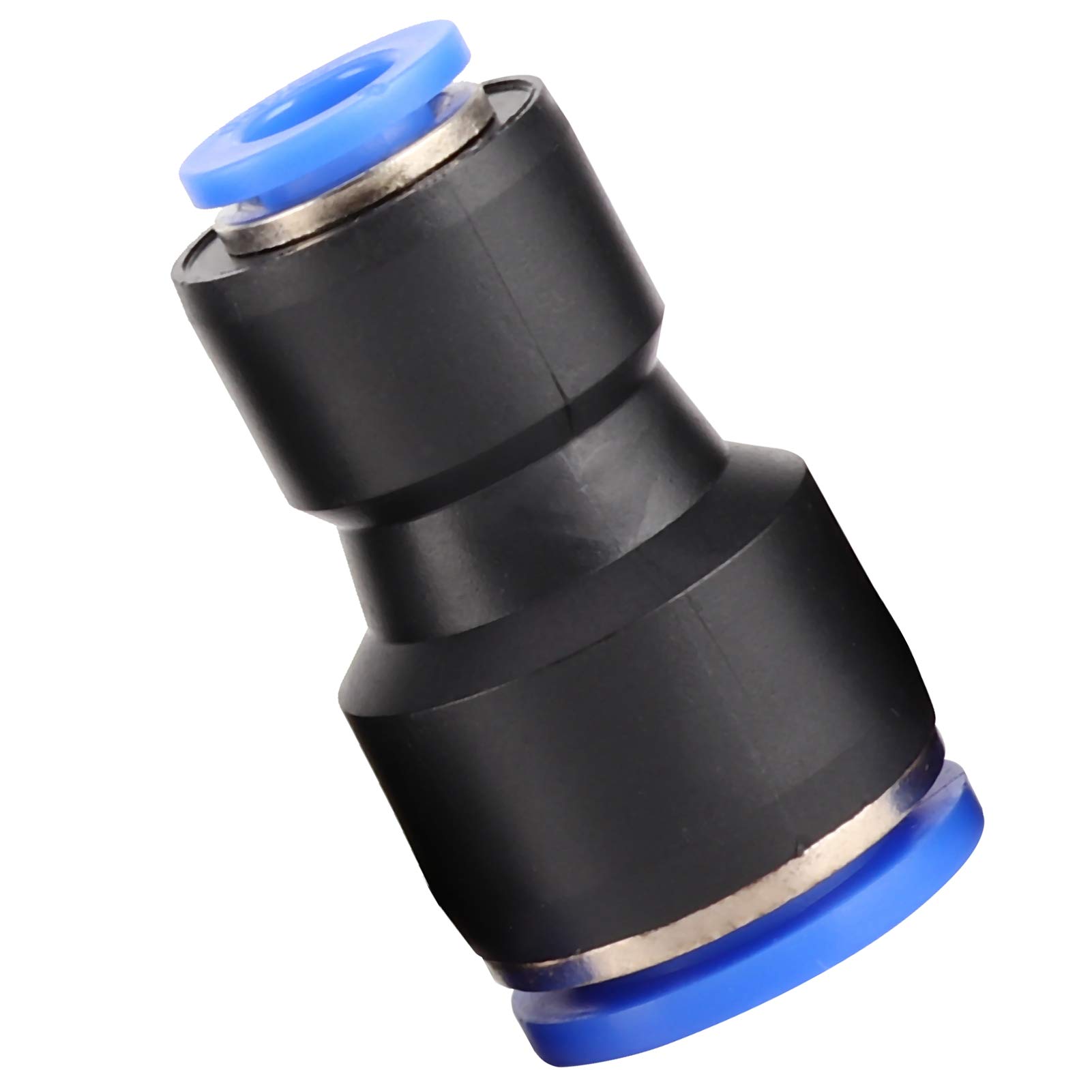 50 piezas Conector de tubería Conectores rápidos de tubo de aire de PU de 2 vías Accesorio de manguera a presión PG16 8 para sistemas neumáticos y transmisión de gas Material