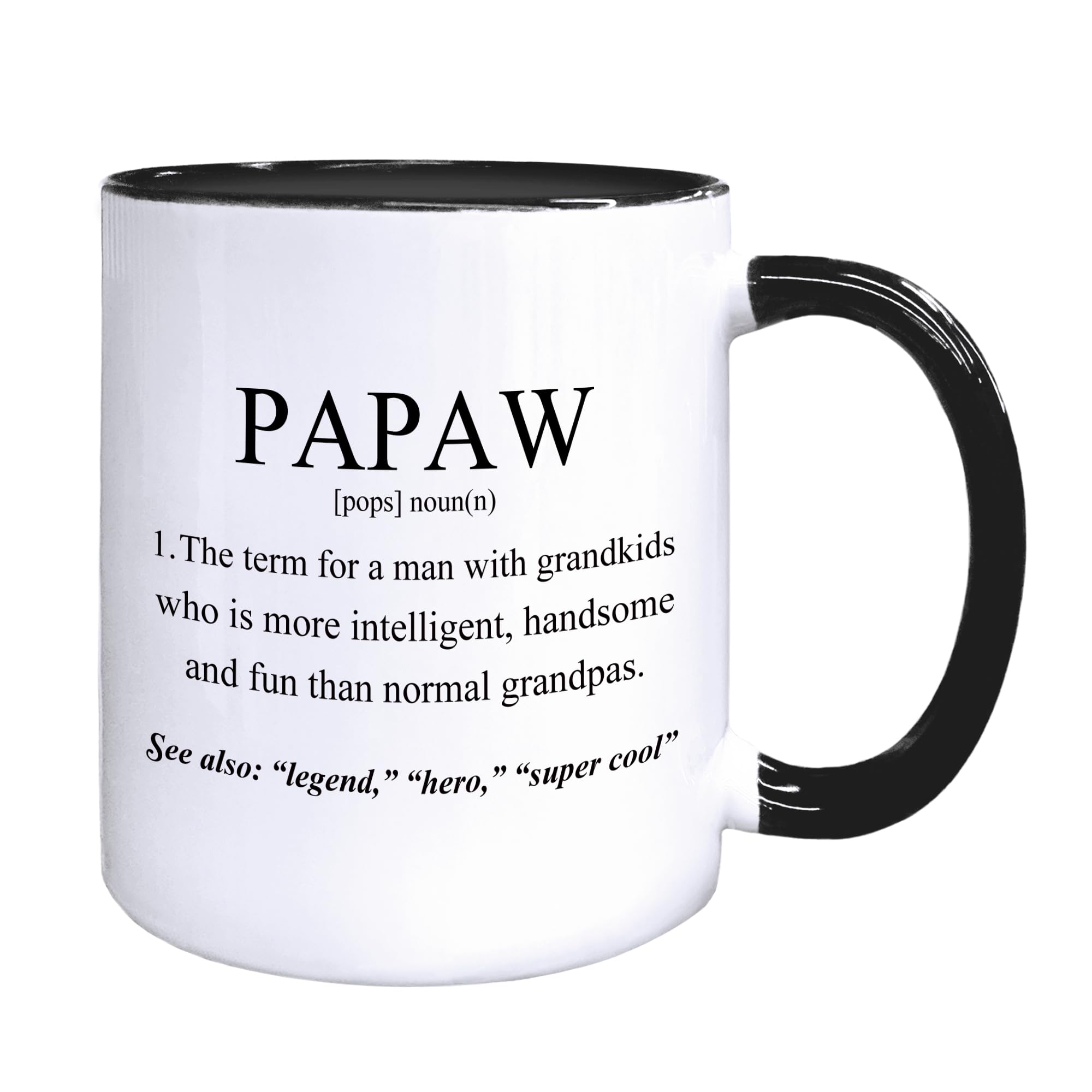 Papaw Coffee Mugs, Grandpa Coffee Teacup, Fathers Day Christmas Birthday Gifts for Papaws, Grandpa Papaws Gifts from Grandkids Grandchildren, Papaw Definition Ceramic CoffeeMug 11oz