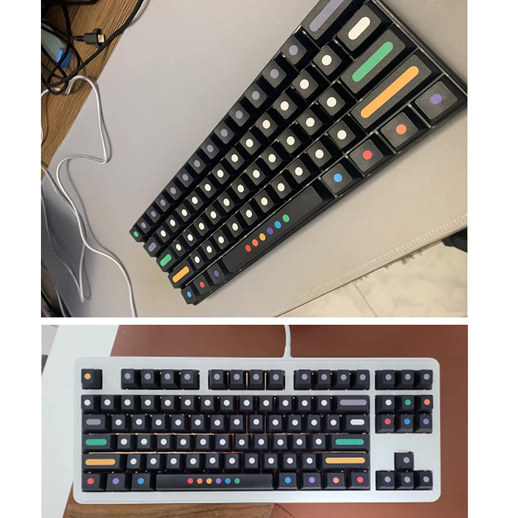129 klawiszy/zestaw Cherry Profile Dots Keycap PBT 5 stron sublimacja barwnika do nasadki klawiszy do klawiatury mechanicznej iso do Key MX 61