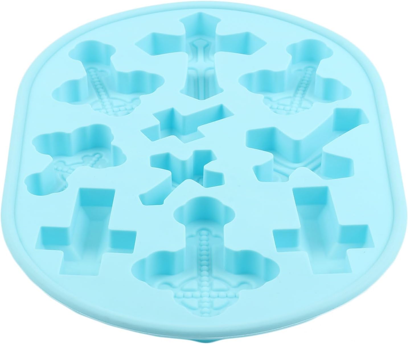 10 Cavity Cross Silicone Candy Molds For Candy Chocolate Cake Decorations Set Of 2