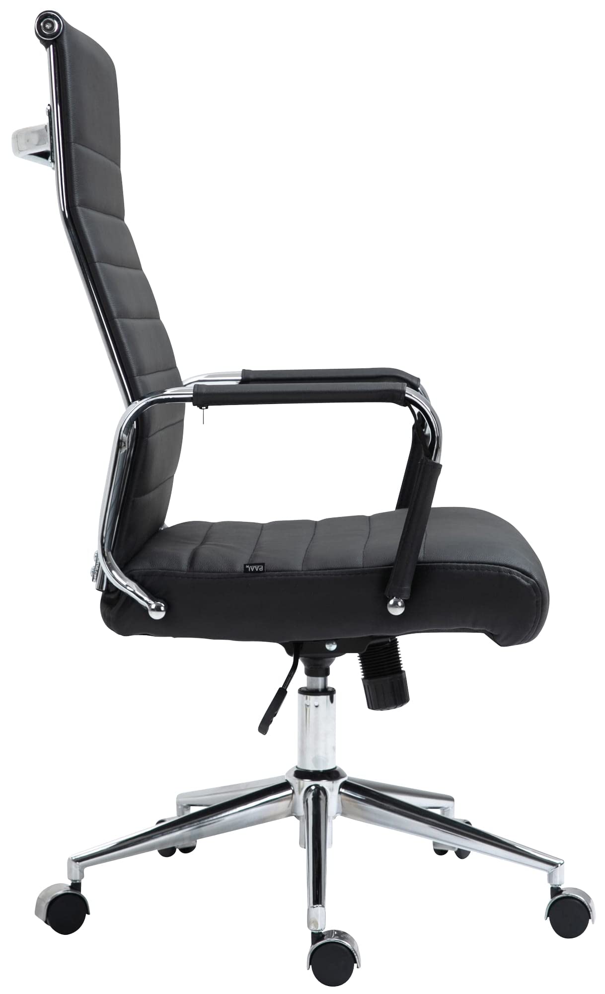 CLP Silla de Oficina ergonómica Kolumbus de Cuero auténtico, Silla de Escritorio Regulable en Altura, Capacidad de Carga hasta 150 kg Color:Negro