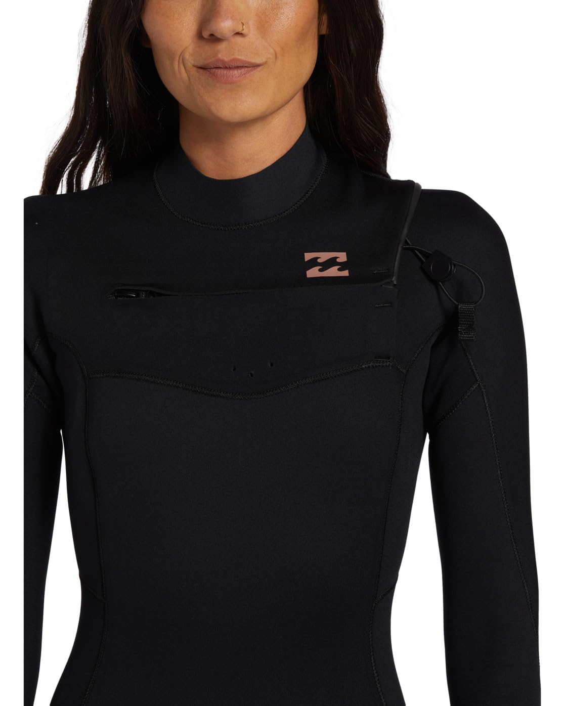 Billabong Traje de Neopreno para Mujer Foil de 4/3 mm con Cremallera en el Pecho - Negro - Colección: Colección Foil