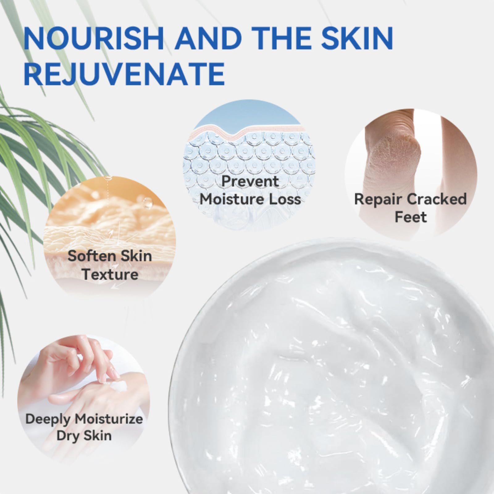 Urea Cream 40 Percent, Urea Foot & Hand Cream for Cracked Heels and Dry Skin 40% Urea Foot Cream for Deep Moisturizing Dry - Image 4