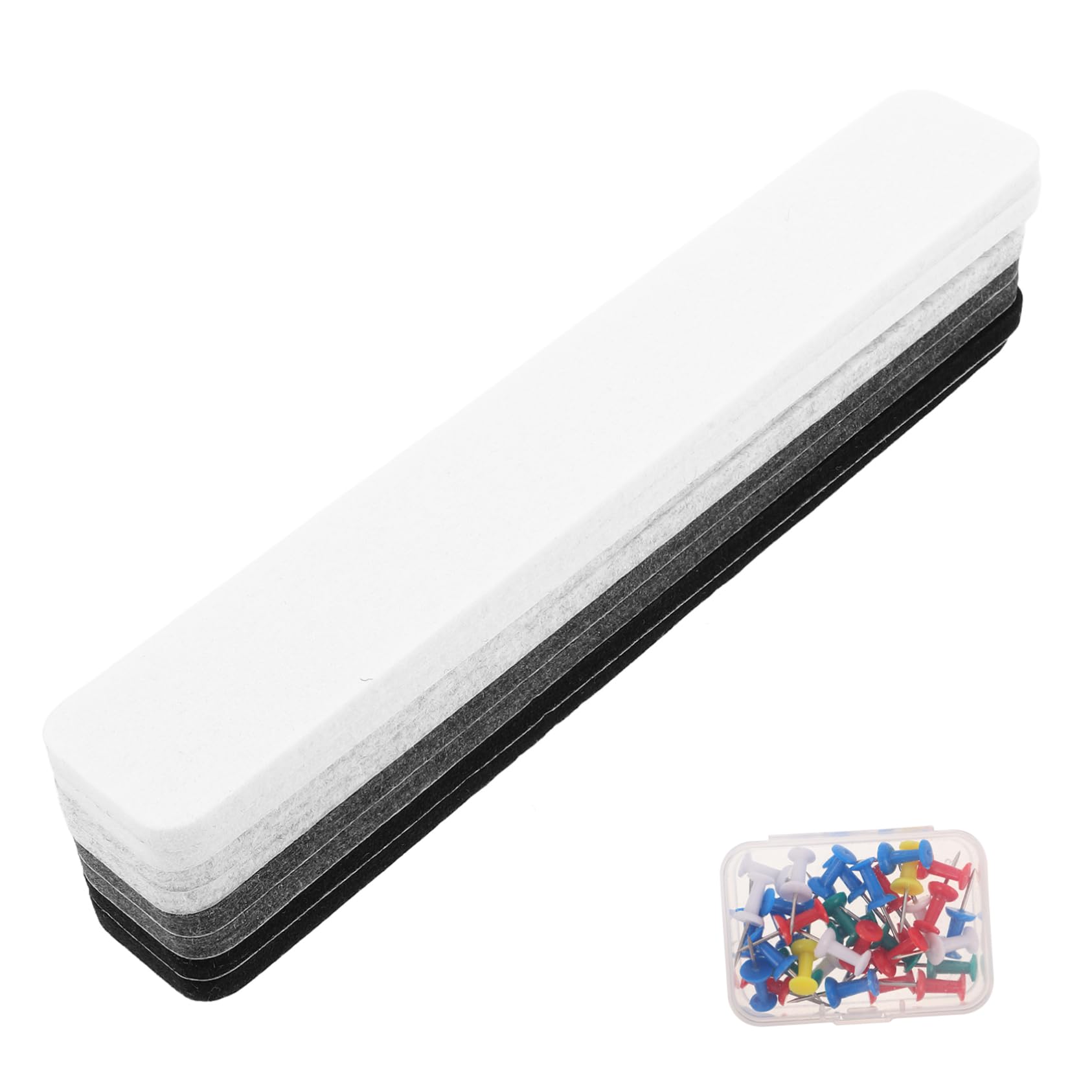 ABOOFAN Versatile Felt Strips Wall Mountable Cork Board Push Pins Office Classroom Home Decor Adhesive Memo Board