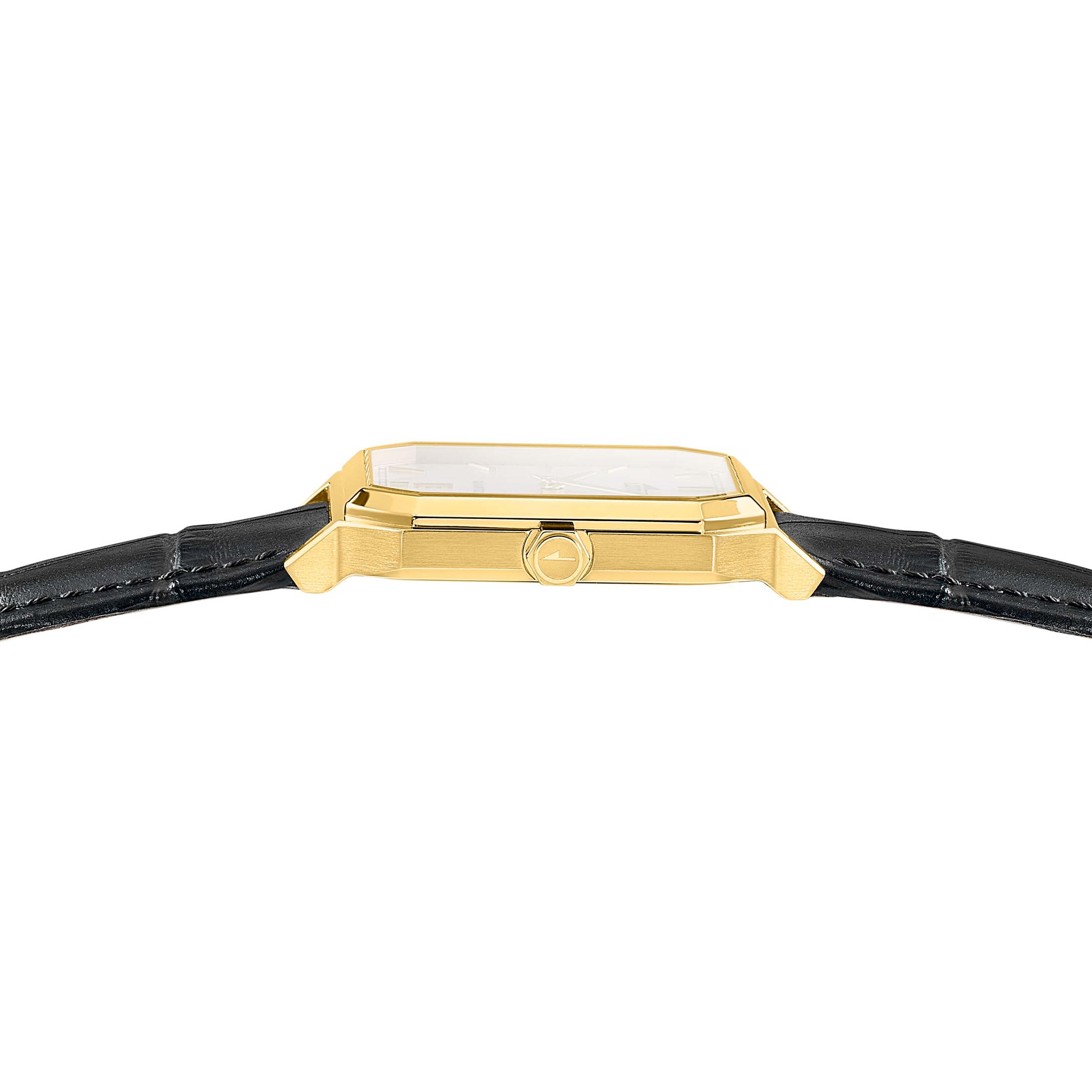 LOTUS Reloj Hombre Analógico de Acero Inoxidable y Cuero Negro