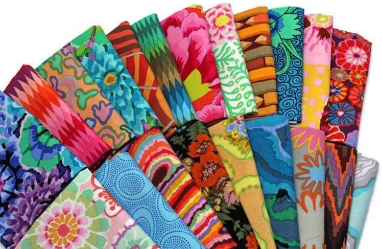 10 Fat Quarters - Kaffe Fasset Collections by Free Spirit Floral Flowers Flower Botanical Geometric Pattern Assorted Quality Quilters Cotton Fabrics