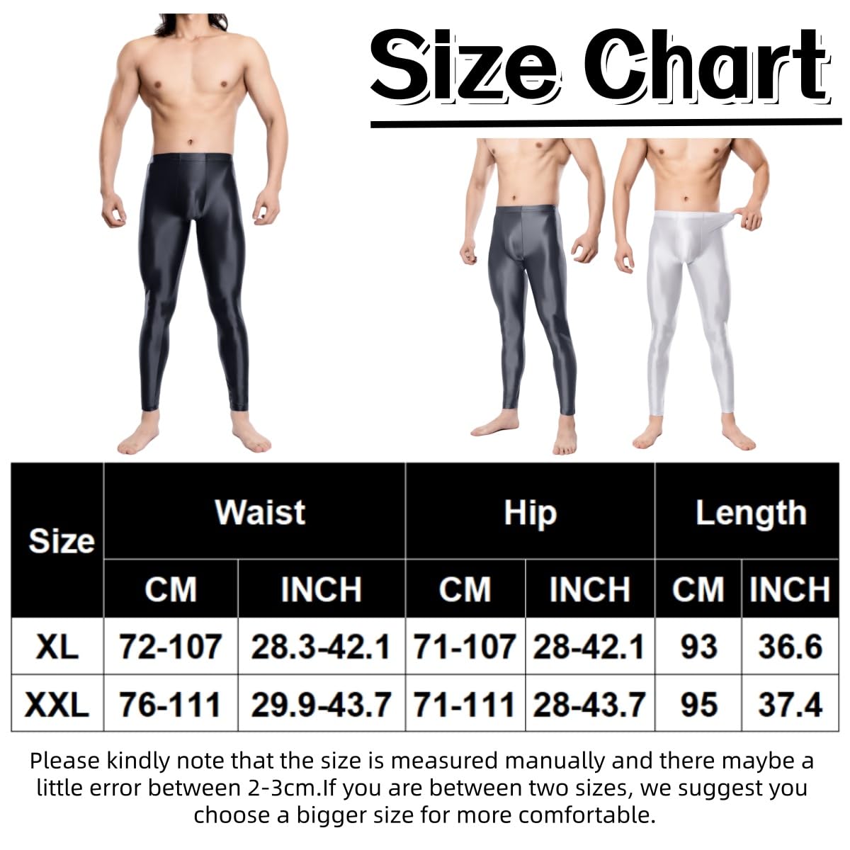 Leggings lucidi da uomo, a vita alta, controllo della pancia, pantaloni sportivi lucidi per yoga, leggings elasticizzati in spandex per discoteca anni '80, slim fit, tinta unita, pantaloni a lunghezza