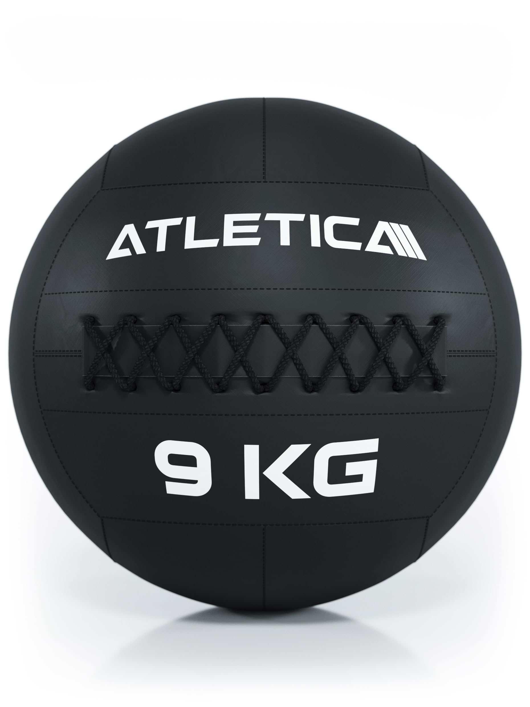 Atletica Wall Ball in ecopelle resistente | per lancio e per rafforzare i muscoli del tronco e profondi | 4, 6, 9 o 12 kg | Ø 35 cm dimensione 9 kg