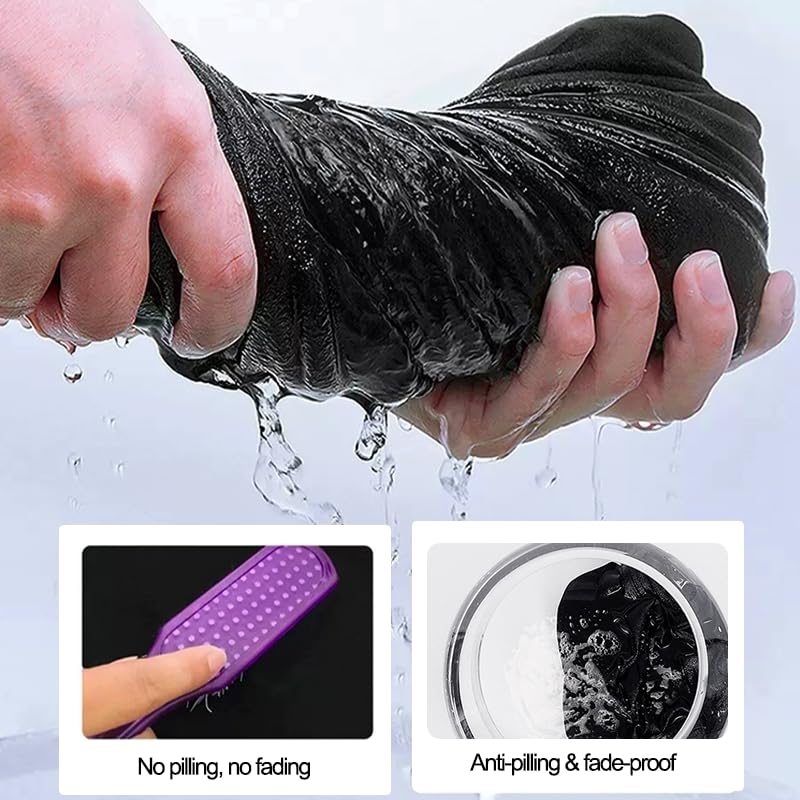 Short Sleeve Polo Shirt for Men & Women, Casual Soft Loose-Fit Polo Shirts (Black)4