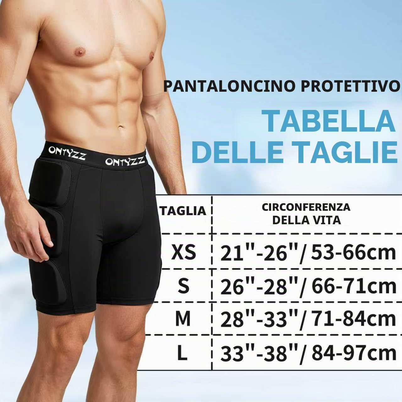 Pantaloni Protettivi 3D per Anca Sedere Coccige Pantaloncini Protettivi Imbottiti per Skateboard Sci Protezioni da Snowboard