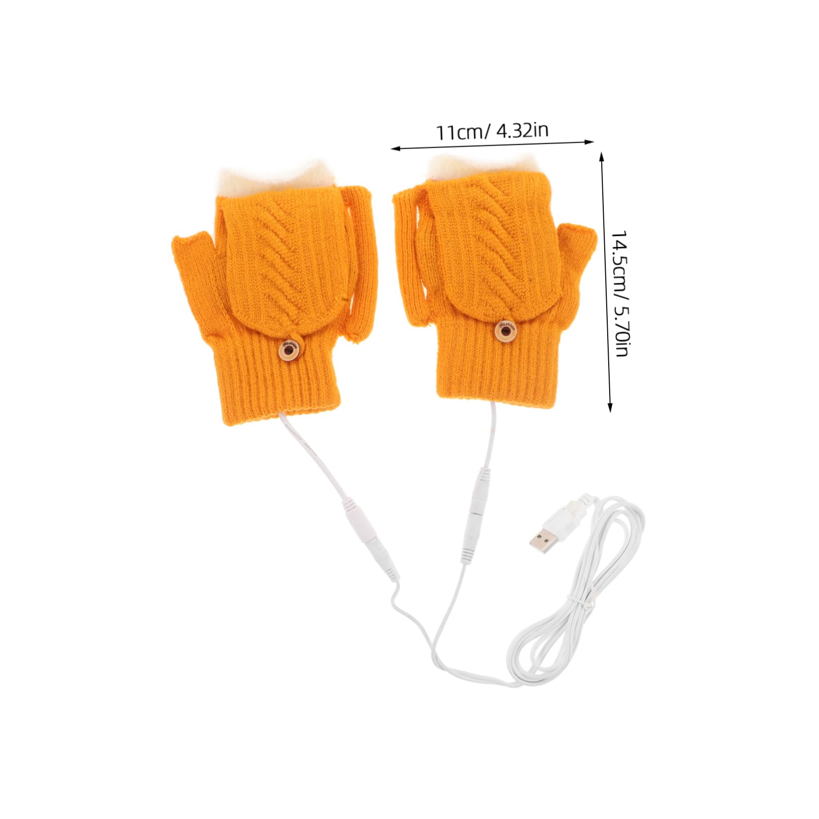 FOMIYES Heated Fingerless Gloves for Men and Women Versatile Fliptop Design for Fast Heating Cold Weather Hand Warmers for Home and Outdoor Use