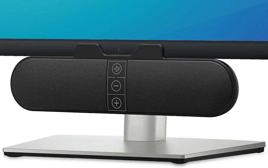 Amazon.com: Computer Speakers for Desktop PC Monitor, USB Plug-in, Wired, Computer Soundbar for PC, Laptop Speakers with Adaptive-Channel-Switching, Loud Sound, Deep Bass, USB C Adapter, Easy to Clip on Monitor : Electronics