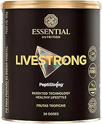 LiveStrong – Essential Nutrition | Proteína Vegana Hidrolisada da Fava (PeptiStrong™) | Sem Açúcar, Sem Glúten, Sem Lactose | Sabores Variados