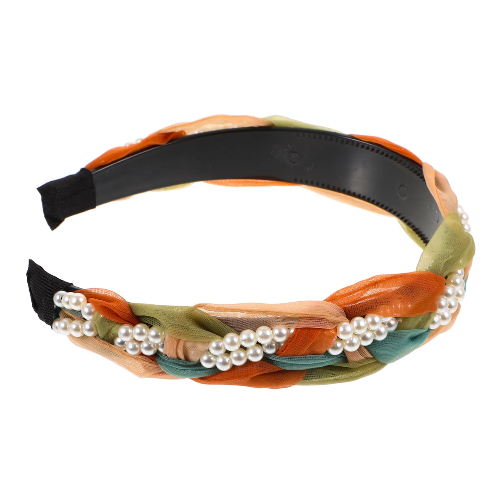FRCOLOR 5 piezas de color de contraste trenza diadema ancha bandas para el cabello para damas amplia diadema para damas accesorios para el cabello diademas para damas damas diademas red