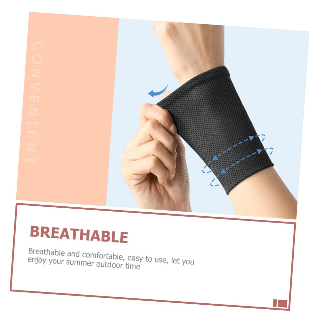 HAPINARY 2 Pairs Chilling Ice Silk Sports Wrist Bands Cooling Neck Towel Wrist Protector for Unisex Breathable Wristbands Thin Wrist Band Wrist Wraps Wrist Protection Polyester