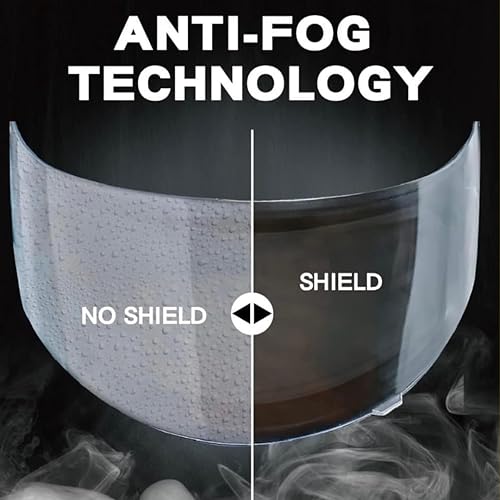 Miniatura 3 de SHIELD - Protector universal para casco de motocicleta, película antivaho, lente de visera transparente, resistente a la niebla, 3.83 x 10.04