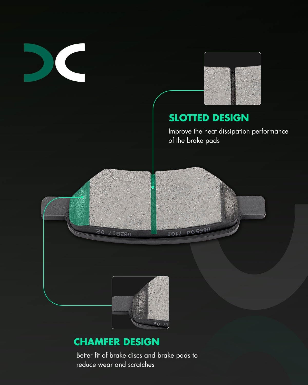 SCITOO Rear Brake Kits D1033-7937 Brake Pads & 55094 Brake Rotors Fit For Chevrolet For Cobalt 2005-2010,For Chevrolet For HHR 2008-2010,For Chevrolet For Malibu 2004-2012
