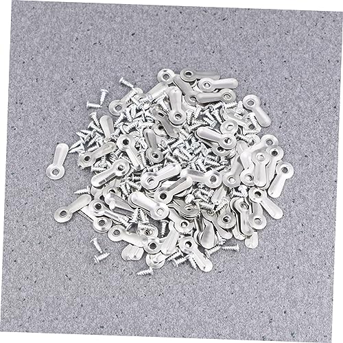 Image of SEWACC 200pcs Silver Melon Tablets for Frame Hardware Photo Frame Back Fasteners Turn Buttons Screws