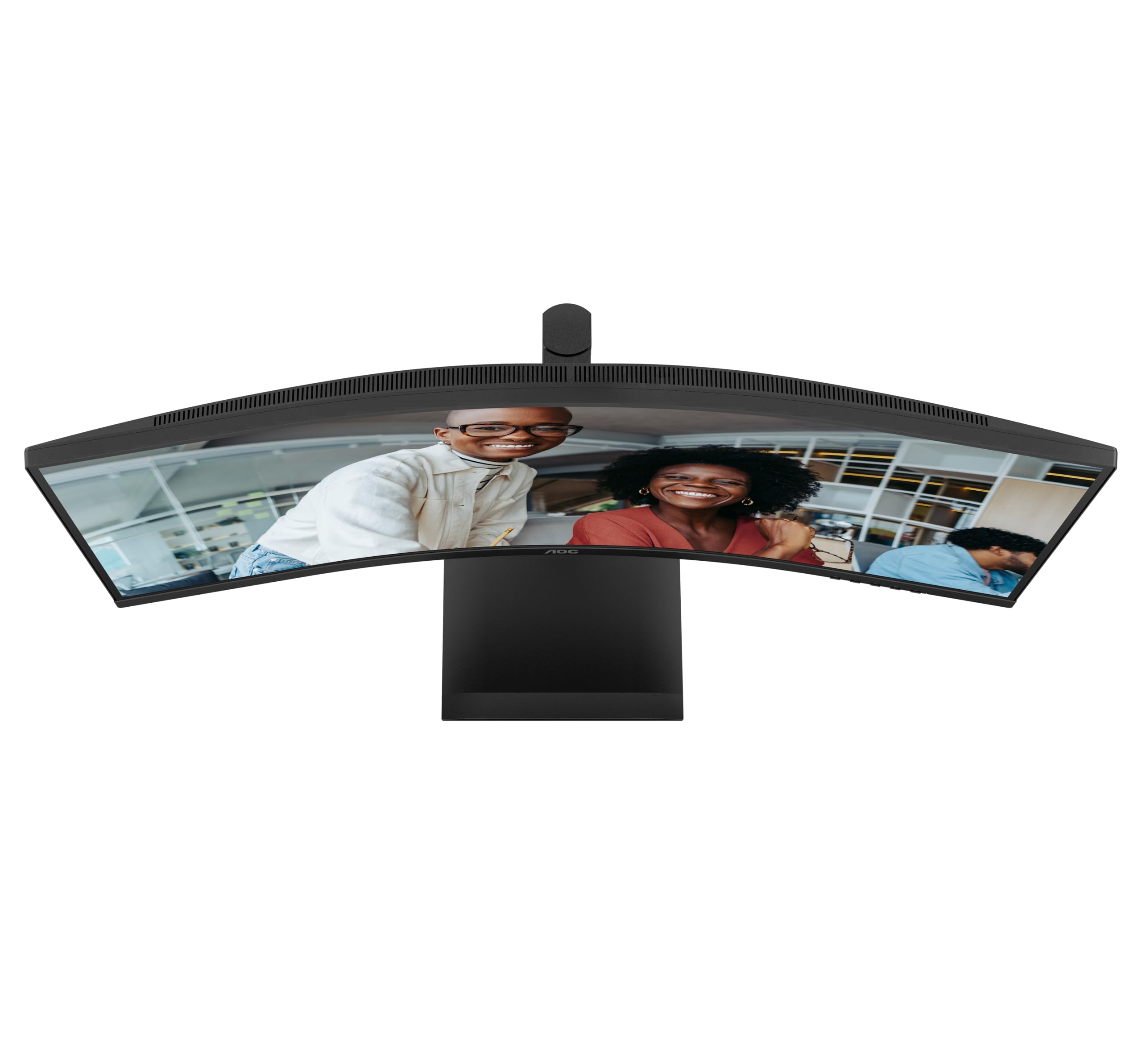 AOC CU34E4CV da 34 pollici WQHD Monitor, 120 Hz, VA, MPRT 4 ms, sincronizzazione adattiva, HDR Ready/HDR10, regolazione dell'altezza, altoparlante, (3440 x 1440, HDMI 2x 2.0, DP 1x 1.4 Hub USB) Nero