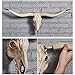 HEZITO 30inch Long Horn Cow Skull Wall Hanging Decor, Faux Skull Taxidermy Animal Head Wall Decor Handmade Farmhouse Decor Wall Sculpture (Retro)