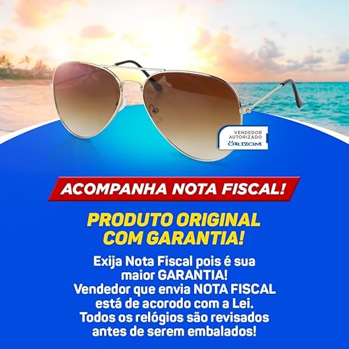 Óculos de Sol Aviador, Dourado, Unissex, Original, Oculos Escuro Masculino, Feminino