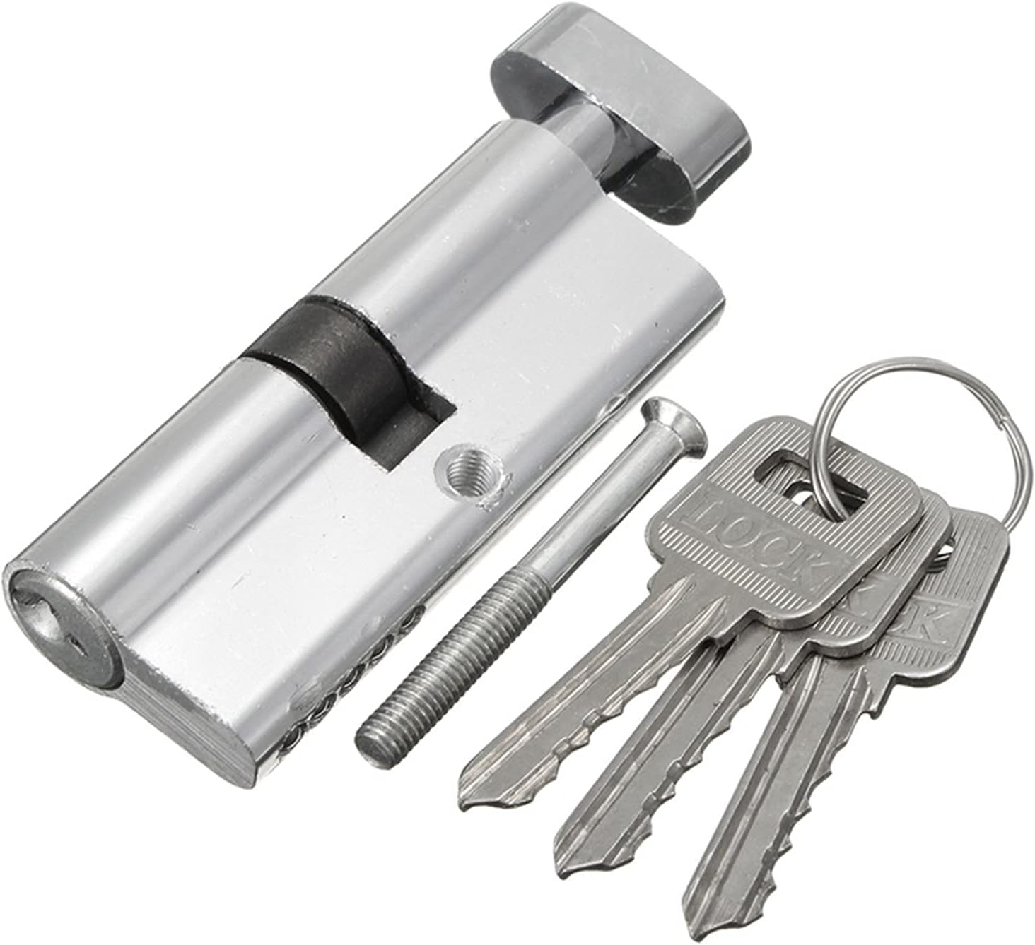 Anti-Pick Door Lock Cylinder Hardware Indoor Aluminum Home Security Gate Door Lock Code 8.92.9cm with 3 Keys Lock Cylinder